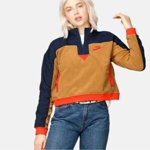 Women’s Nike Half Zip Fleece Crop top